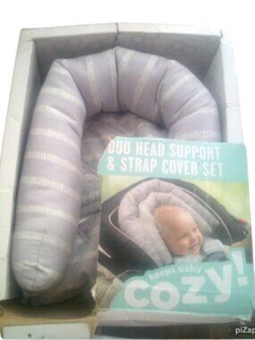 GoldBug Baby & Toddler 2-in-1 Car Seat Head Support Gray NWOT